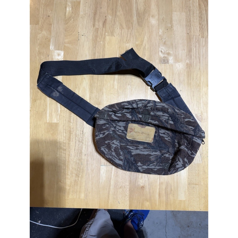 Vintage Allen Pacific Crest Trail Gear Camo Fleece Hunting Fanny Waist Pack USA